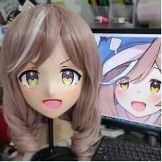 (GLA048)Customize Character'! Female/Girl Resin Full/Half Head With Lock Anime Cosplay Japanese Animego Kigurumi Mask